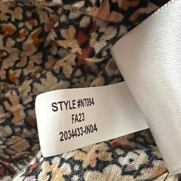 Madewell Lucie Smocked Square Neck Peplum Top in Cottage Floral Size 4 EUC - Picture 8 of 9